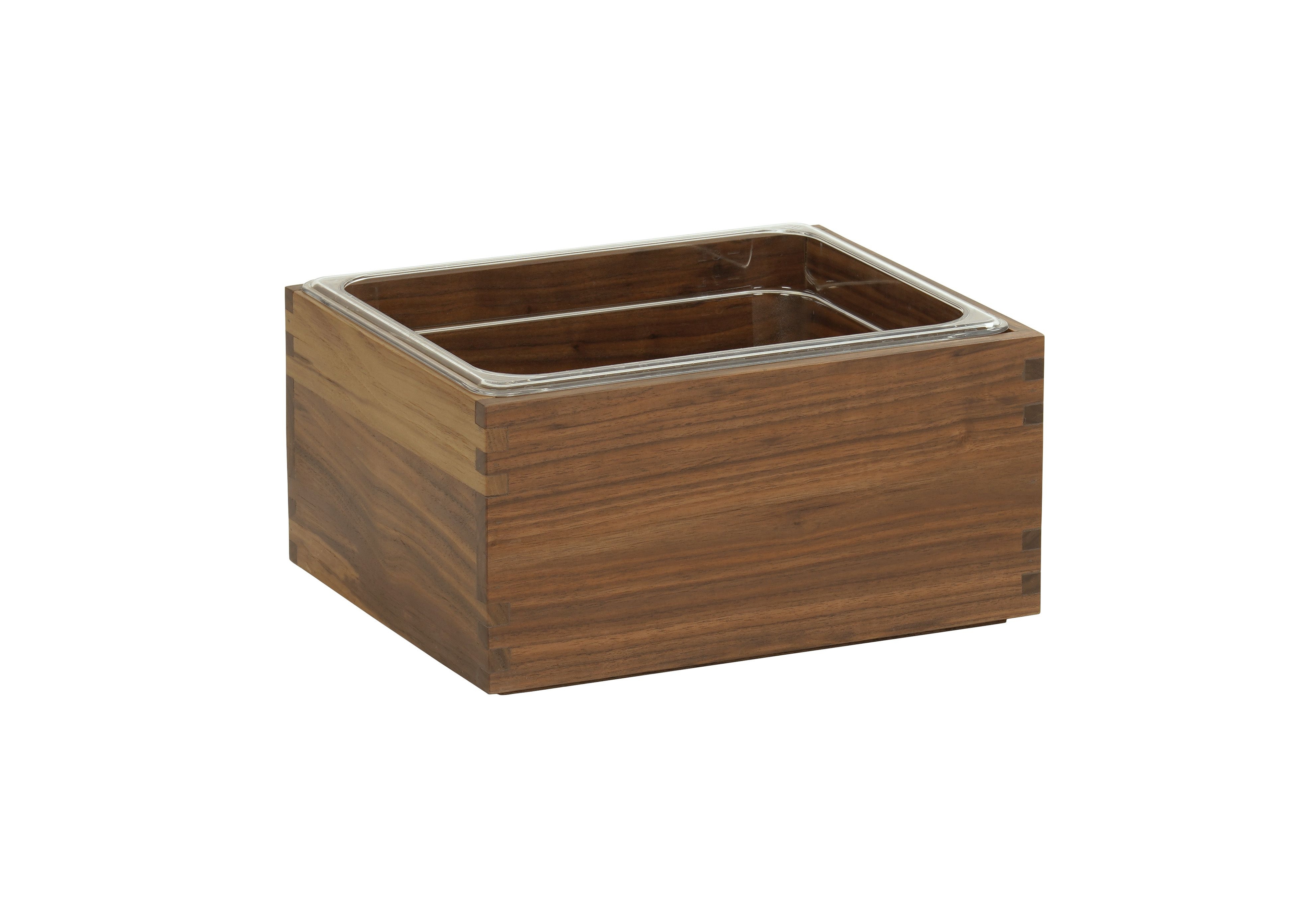 Cal Mil Sydney Walnut Ice Housing, 13.25 inch Width x 11 inch Depth x 7.25 inch Height