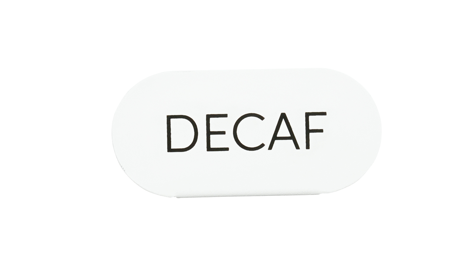 Cal Mil Juno Oval Decaf Tent, 4.5 inch Width x 2 inch Height