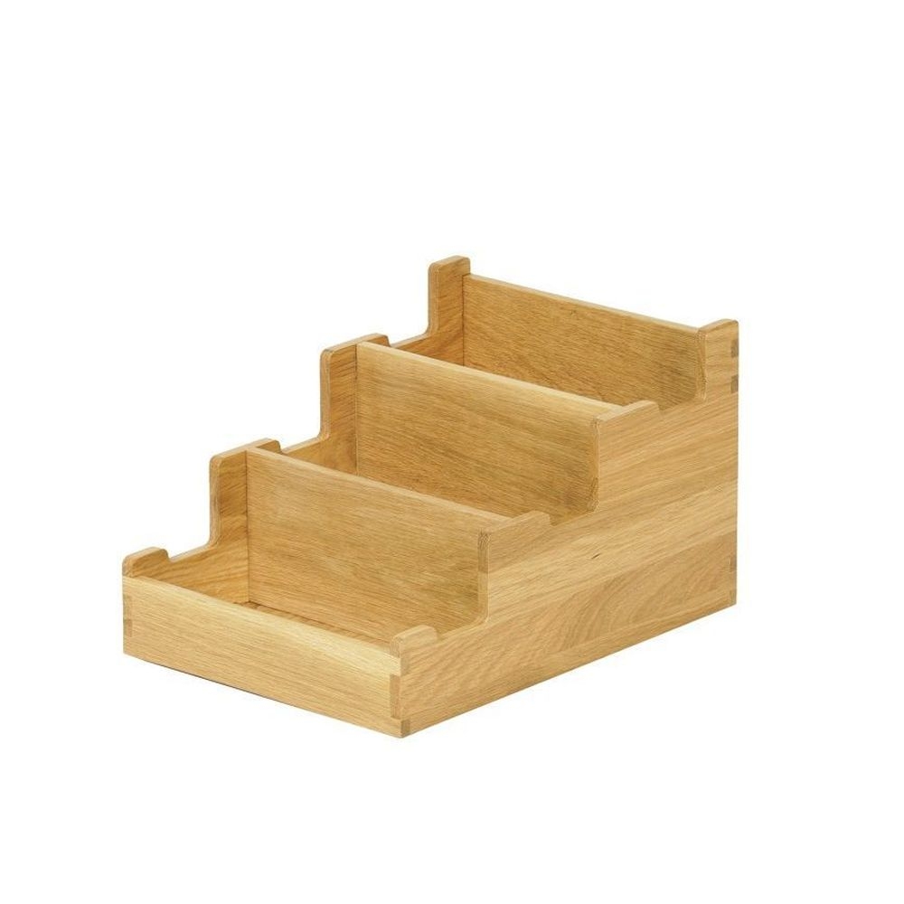 Cal-Mil Sydney Oak 3 Section Flatware Holder, 12 inch Length x 10 inch Width x 3 inch Height