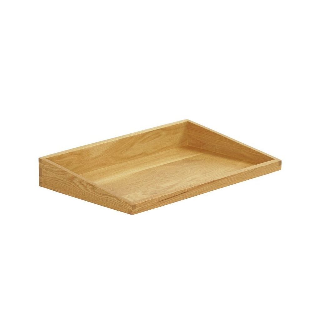 Cal-Mil Sydney Oak Angle Tray, 12 inch Width x 20 inch Depth x 3 inch Height