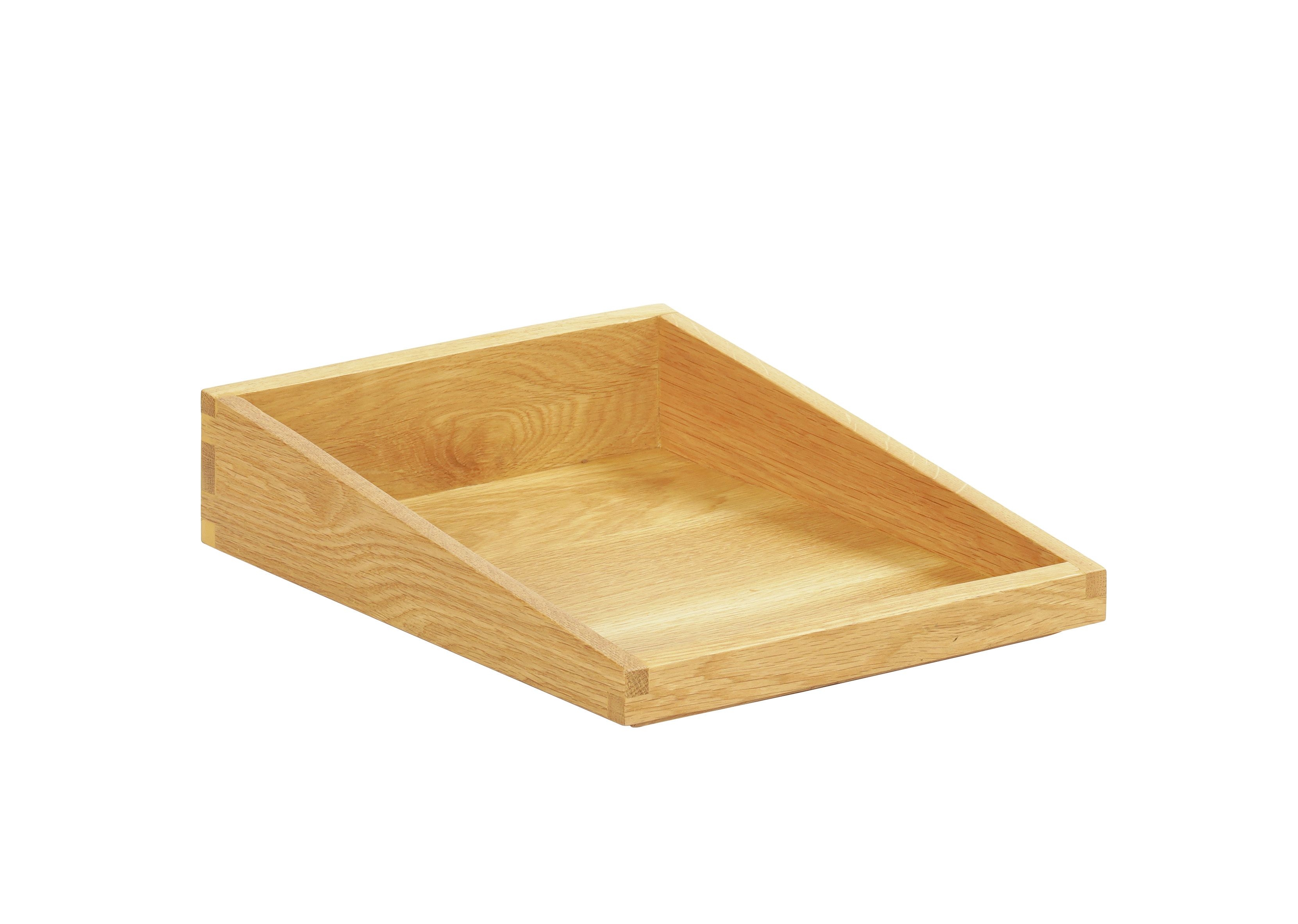 Cal Mil Sydney Oak Angle Box, 10 inch Width x 12 inch Depth x 3 inch Height
