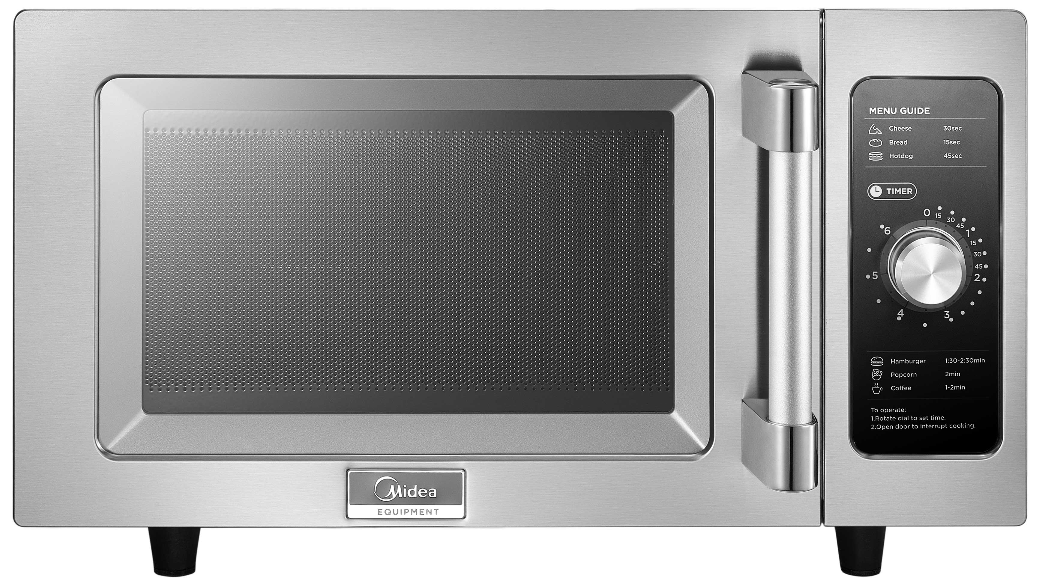 Midea 0.9 Cubic Feet 1000 Watts Dial Light Duty Commercial Microwave Oven
