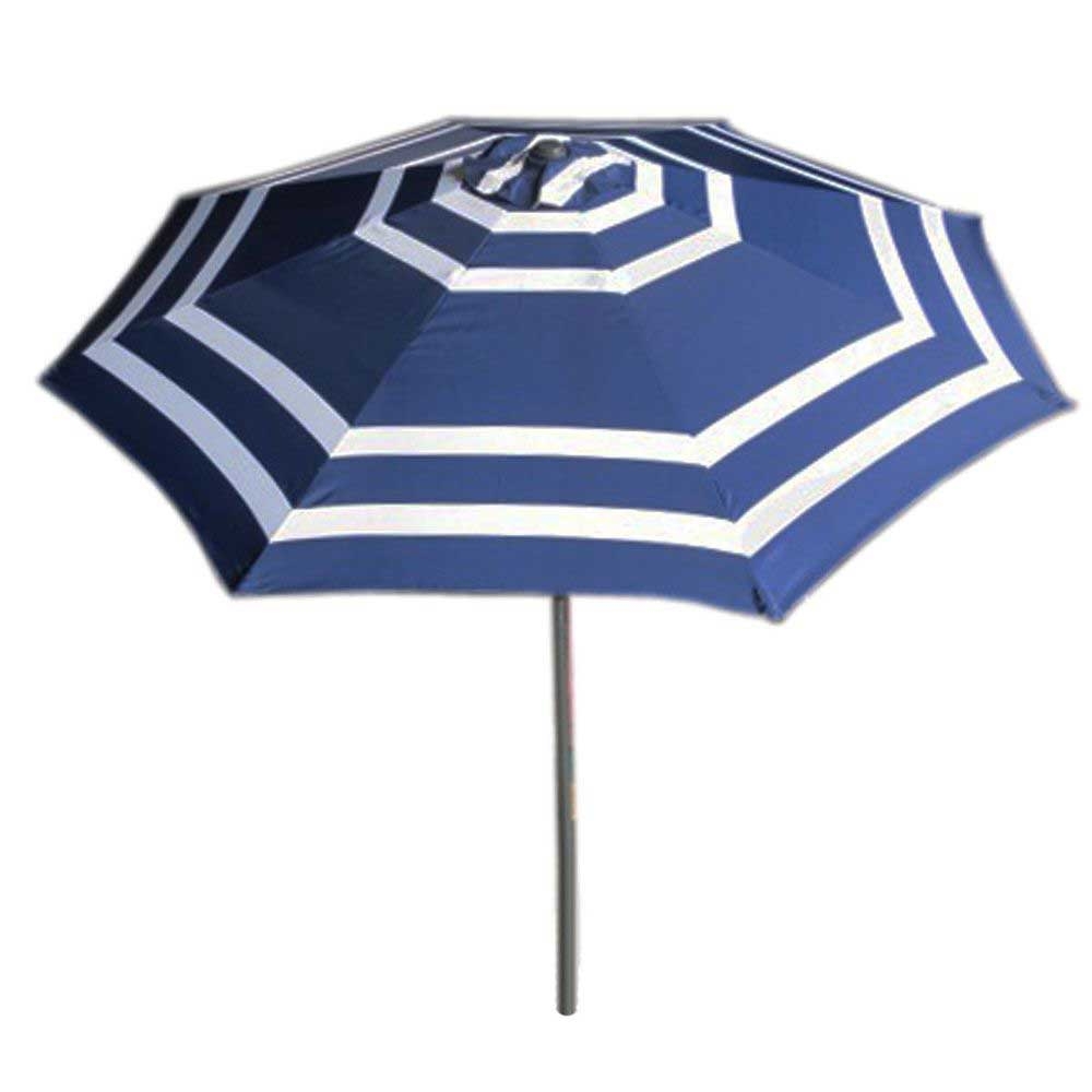 American Maid Navy Blue Wide Stripe Umbrella, 9 feet -- 4 per case