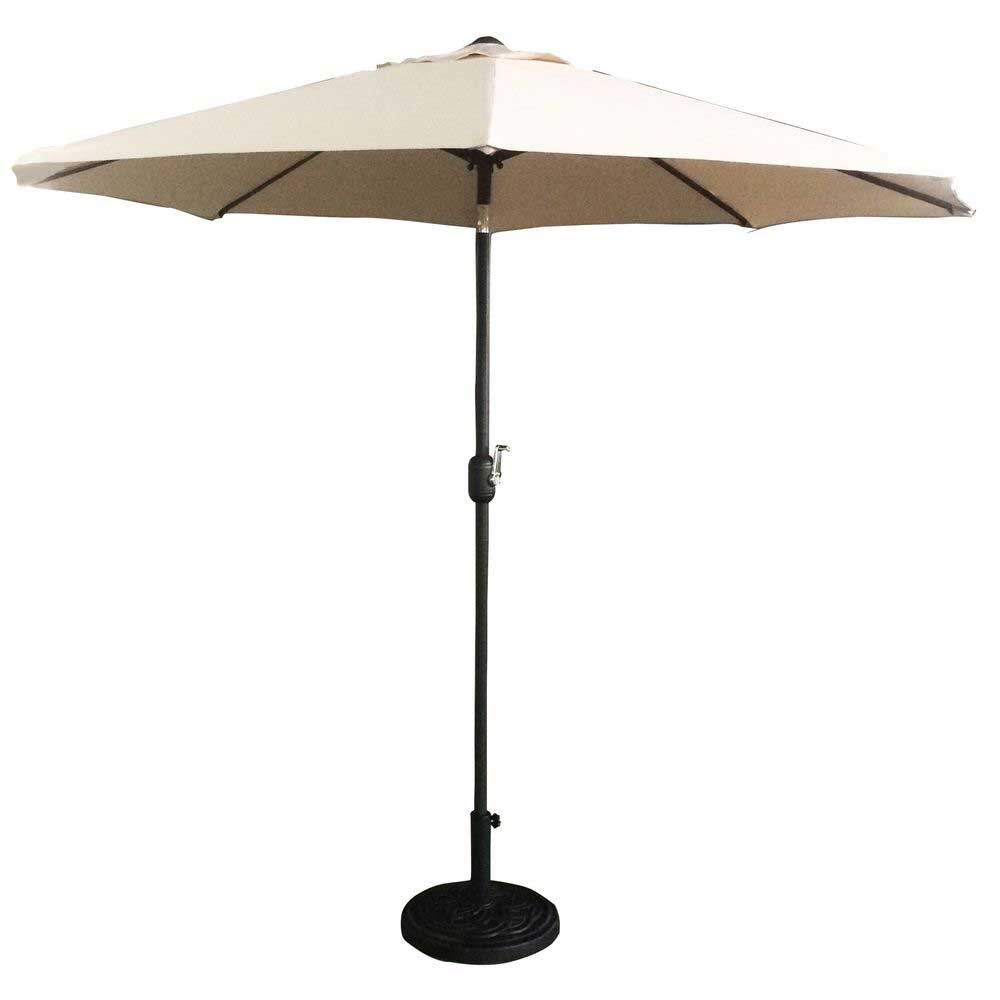 American Maid Aluminum Beige Umbrella with Crank, 9 feet -- 4 per case
