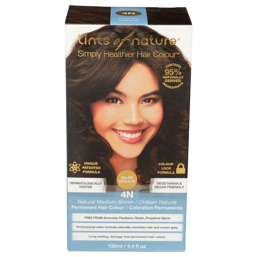 Tints Of Nature 4N Natural Medium Brown Permanent Hair Colour, 4.4 Fluid Ounce