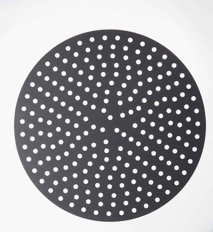 American Metalcraft Hard Coat Anodized Aluminum Perforated Disk, 12 inch