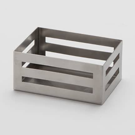 American Metalcraft Stainless Steel Satin Sugar Packet Crate, 3 1/2 inch Length