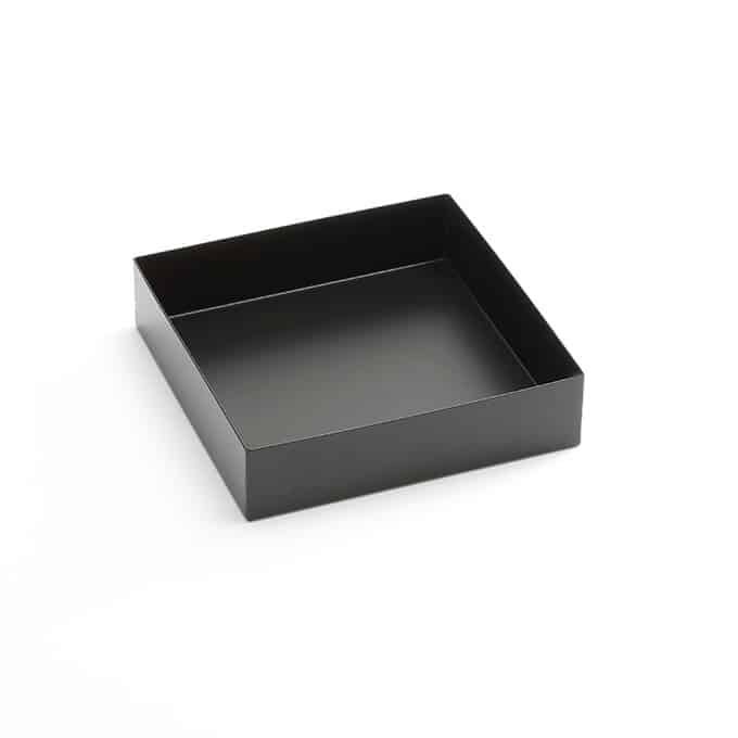 American Metalcraft Black Twilight Square Market Tray, 8 1/8 x 8 1/8 x 2 inch