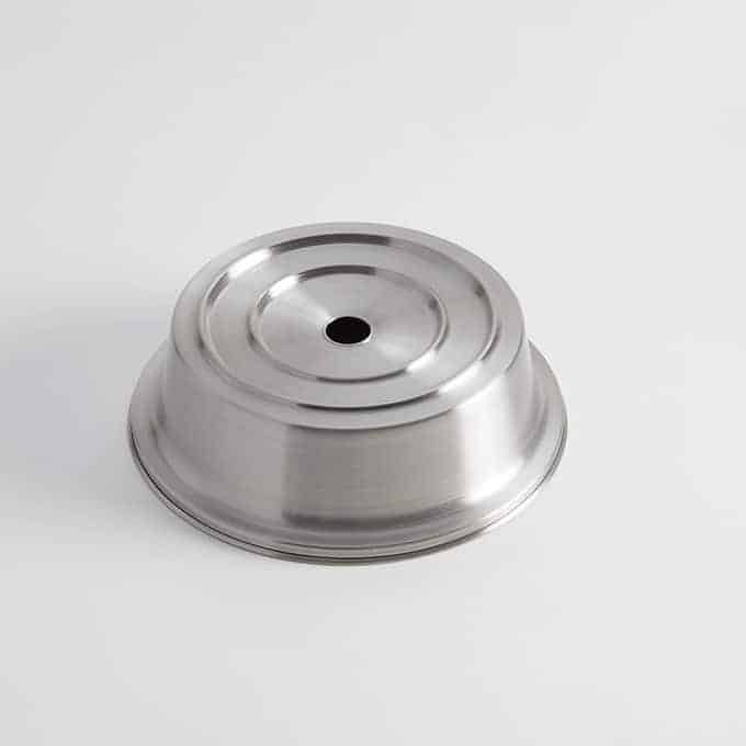 American Metalcraft Round Standard Stocked Stainless Steel Plate Cover for 8 1/16 to 8 1/4 inch Dia Standard or Wide Foot Plate