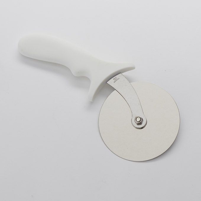 American Metalcraft White Plastic Handled Pizza Cutter, 4 inch