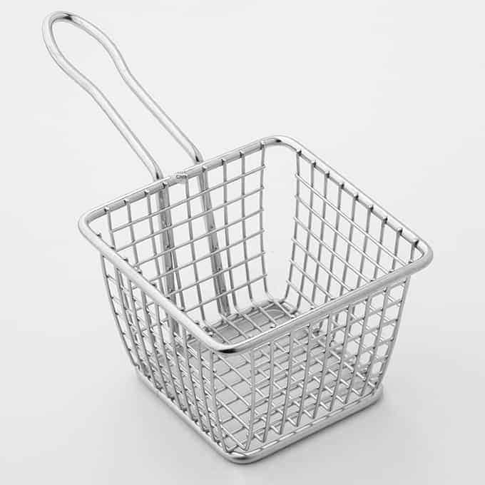 American Metalcraft Square Stainless Steel Fry Basket, 4 x 4 x 3 inch