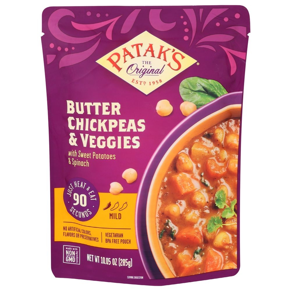 Pataks Butter Chickpeas and Veggies, 10.05 Ounce -- 6 per case