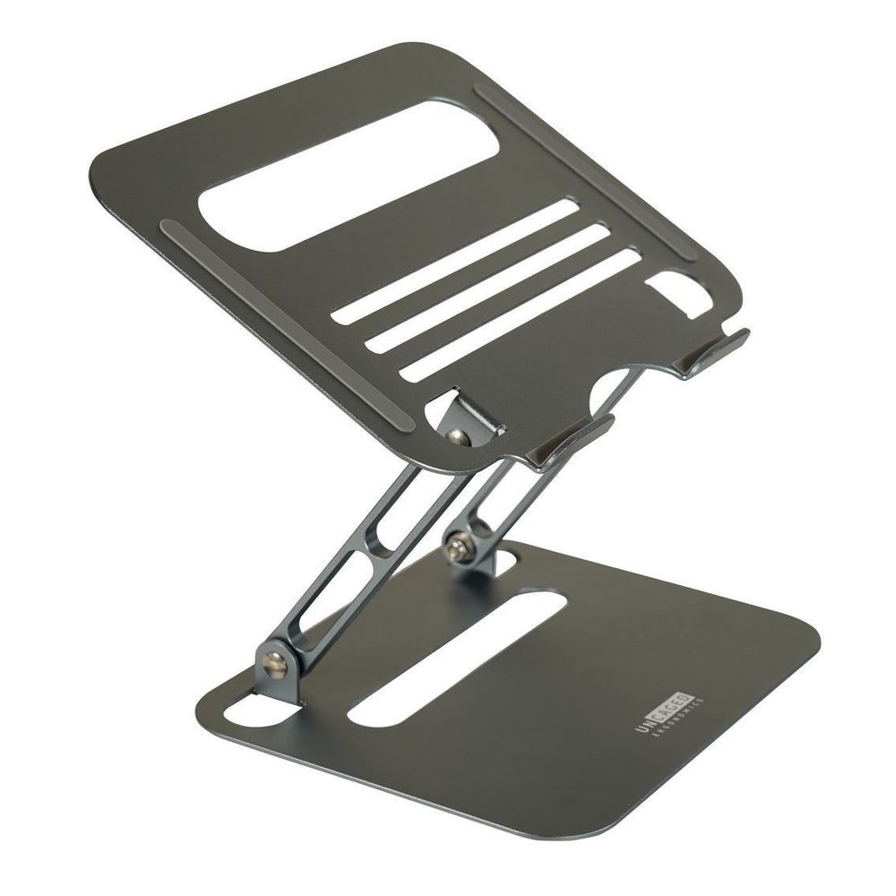 Uncaged Ergonomics Anodized Aluminum Space Gray RISE Adjustable Laptop Desk Stand