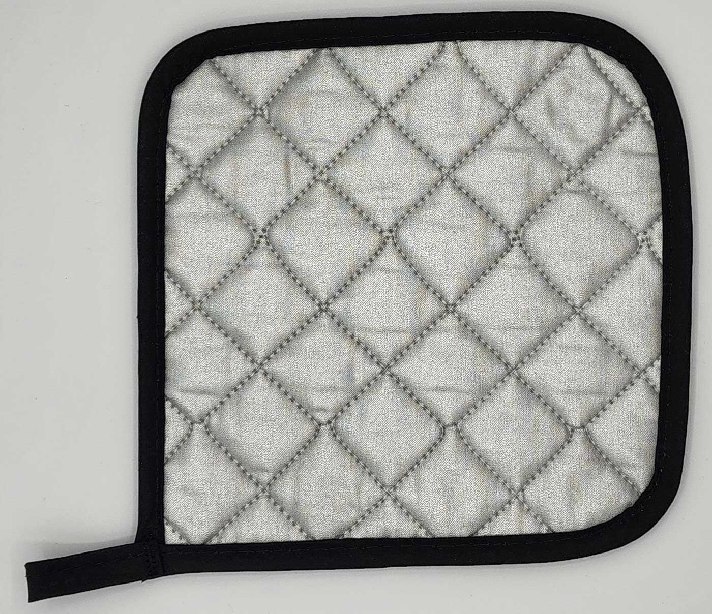 Intedge Silver Silicone Potholder, 7 x 7 inch 