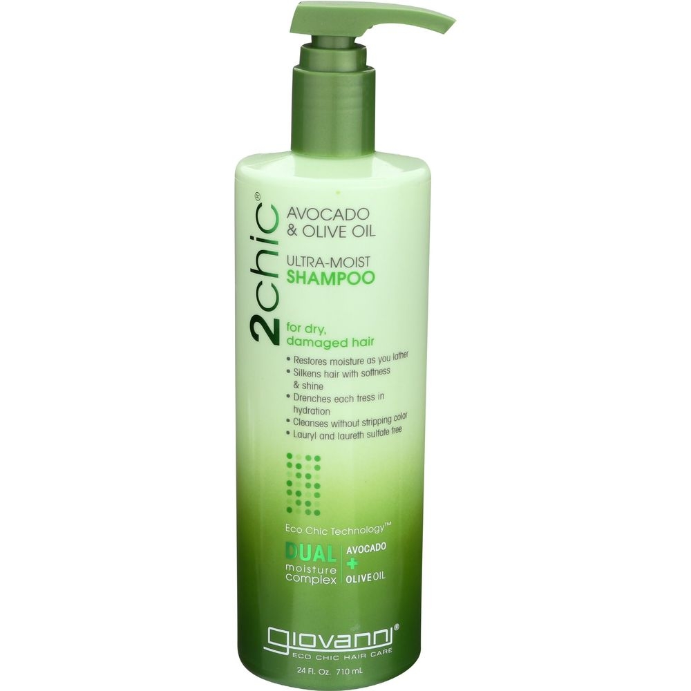 Giovanni 2chic Avocado and Olive Oil Ultra Moist Shampoo, 24 Ounce -- 3 per case