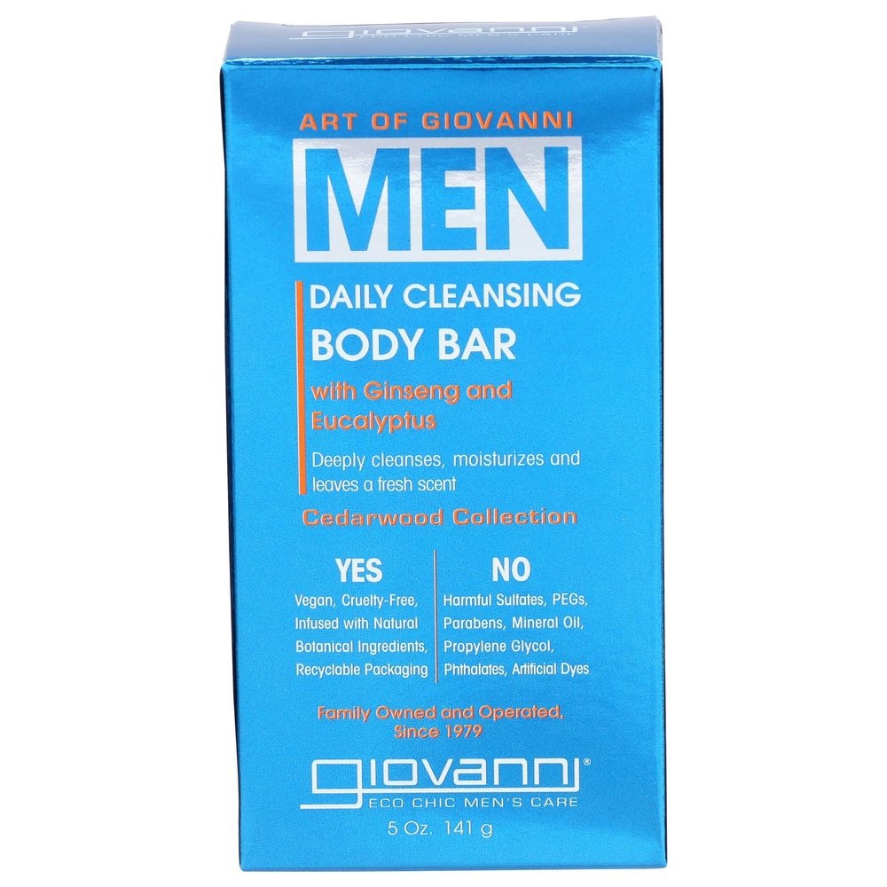 Giovanni Ginseng and Eucalyptus Daily Cleansing Body Bar, 5 Ounce -- 3 per case