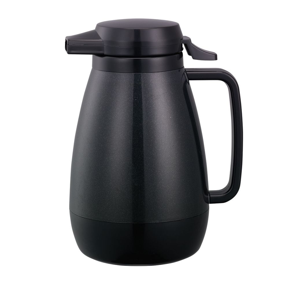 Service Ideas Thermo-Serv Metallic Black Finish Foam Insulated Server with Push Button Lid, 0.6 Liter Capacity -- 6 per case