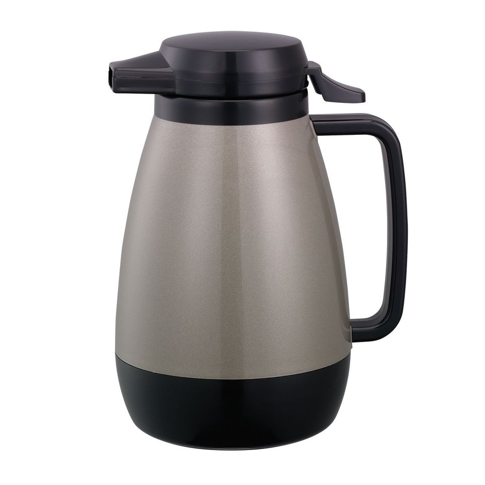 Service Ideas Thermo-Serv Metallic Grey Finish Foam Insulated Server with Push Button Lid, 0.6 Liter Capacity -- 6 per case