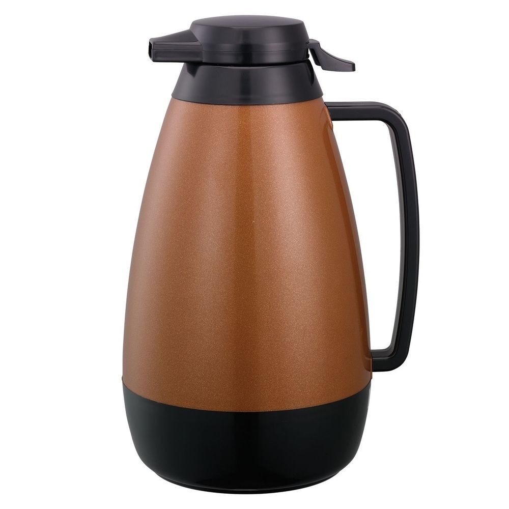 Service Ideas Thermo-Serv Metallic Copper Finish Foam Insulated Server with Push Button Lid, 2 Liter Capacity