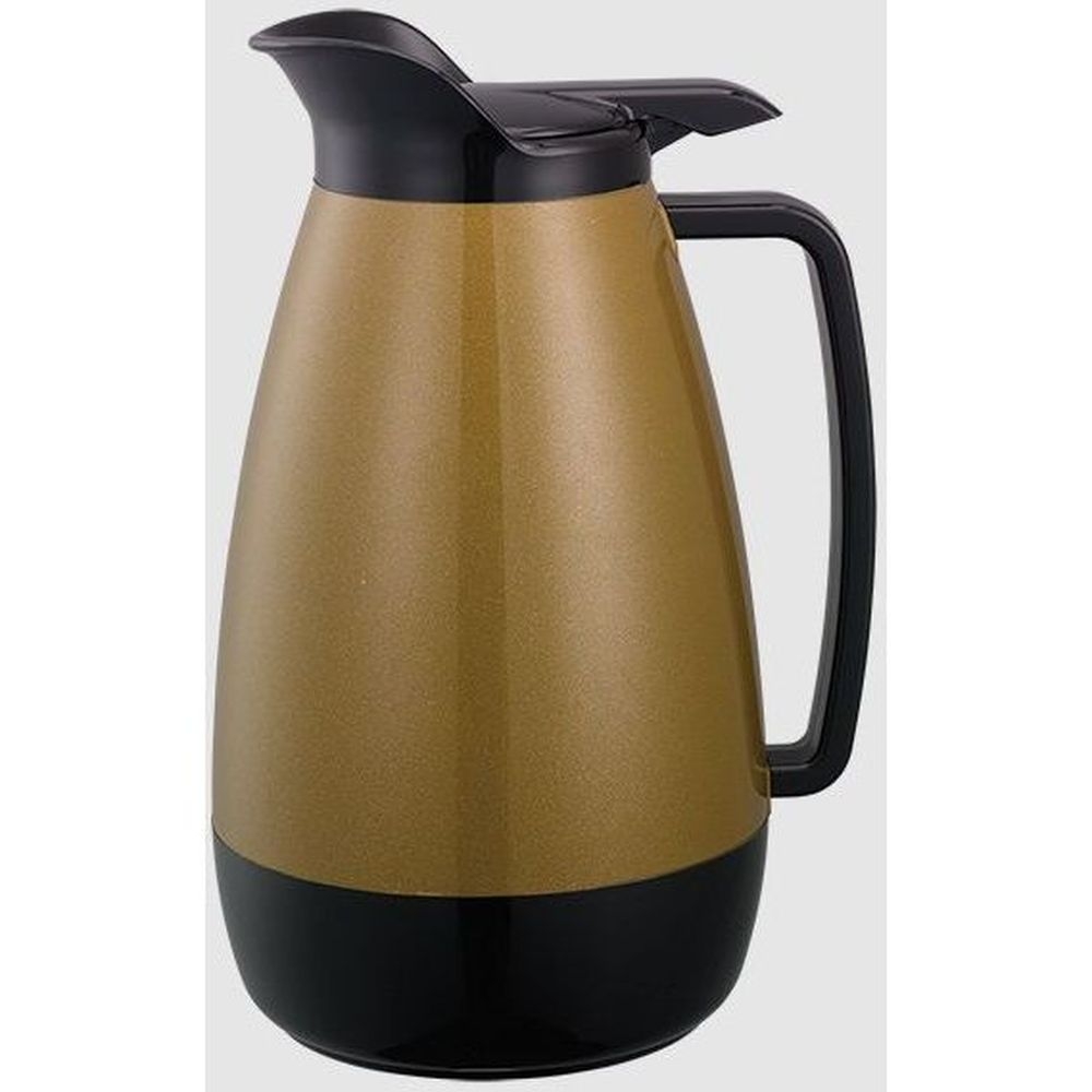 Service Ideas Thermo Serv Metallic Gold and Black Finish Foam Insulated Server with Flip Top Lid, 2 Liter Capacity