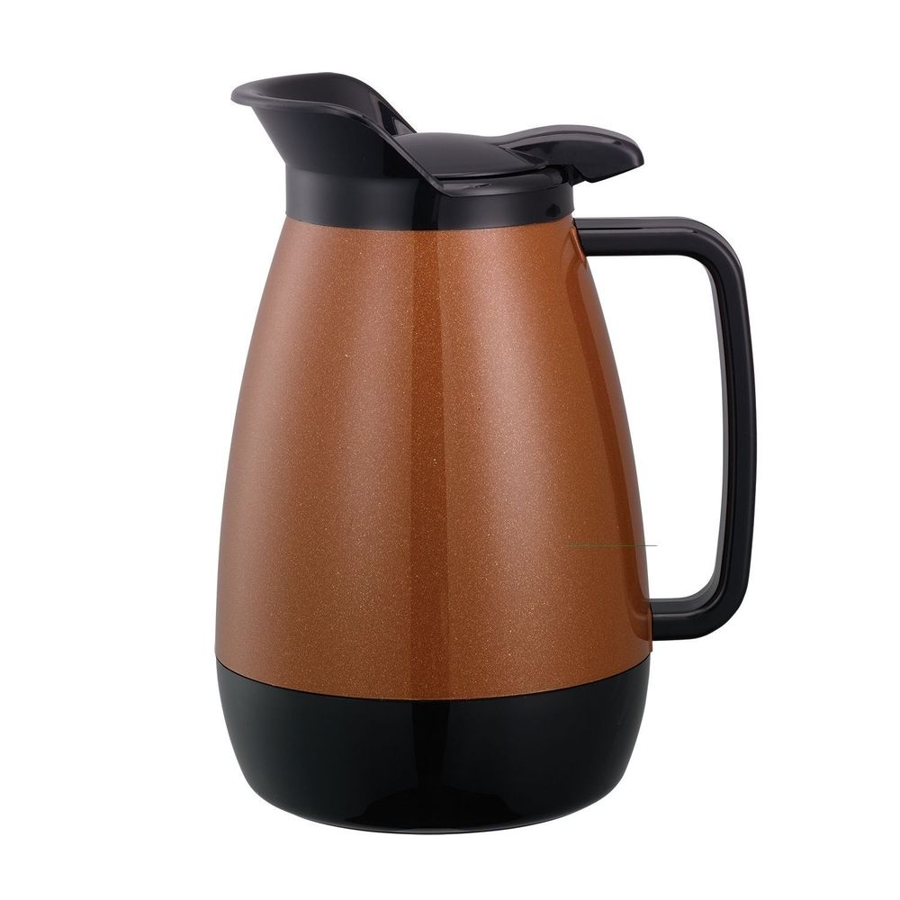Service Ideas Thermo Serv Metallic Copper and Black Finish Foam Insulated Server with Flip Top Lid, 0.6 Liter Capacity -- 6 per case