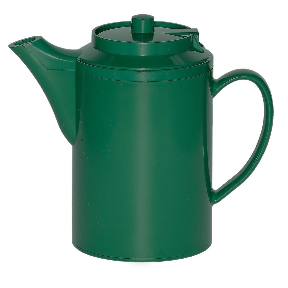 Service Ideas Plastic Forest Green Double Wall Teapot without Tether, 16 Ounce Capacity -- 6 per case