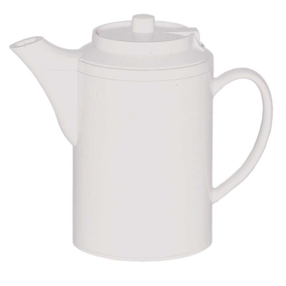 Service Ideas Plastic White Double Wall Teapot without Tether, 16 Ounce Capacity -- 6 per case