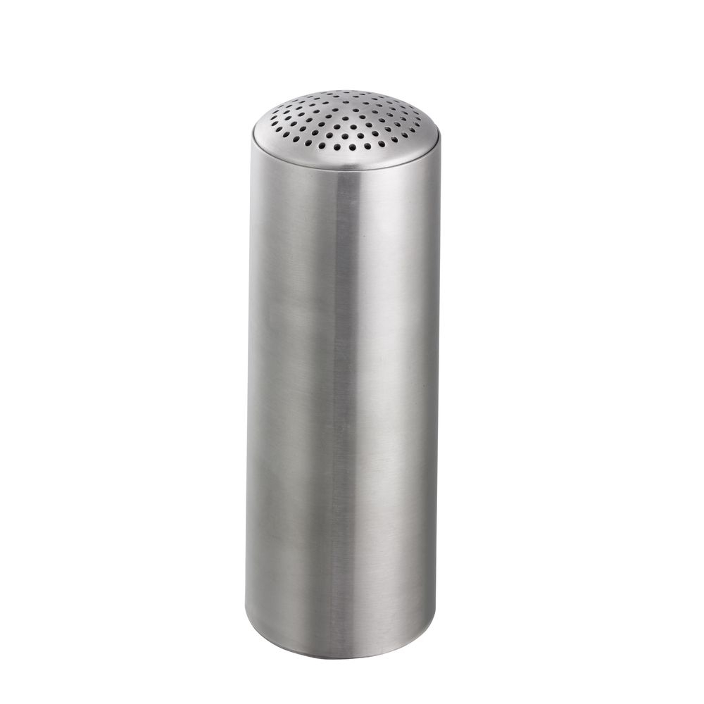 Service Ideas Stainless Steel Brushed Finish Unprinted Multihole Top Condiment Shaker, 6 Ounce Capacity