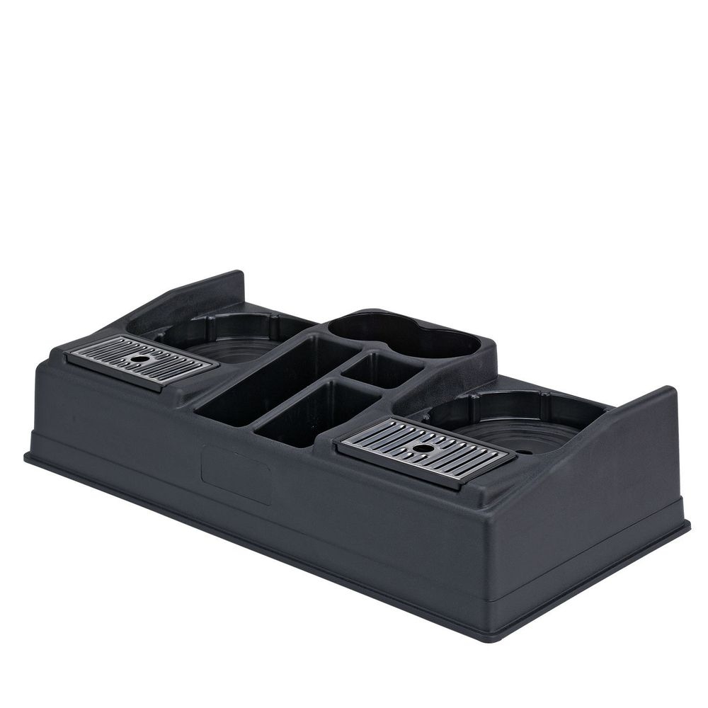 Service Ideas Black Dual Airpot and Condiment Station, 13.25 inch Width x 5.75 inch Height