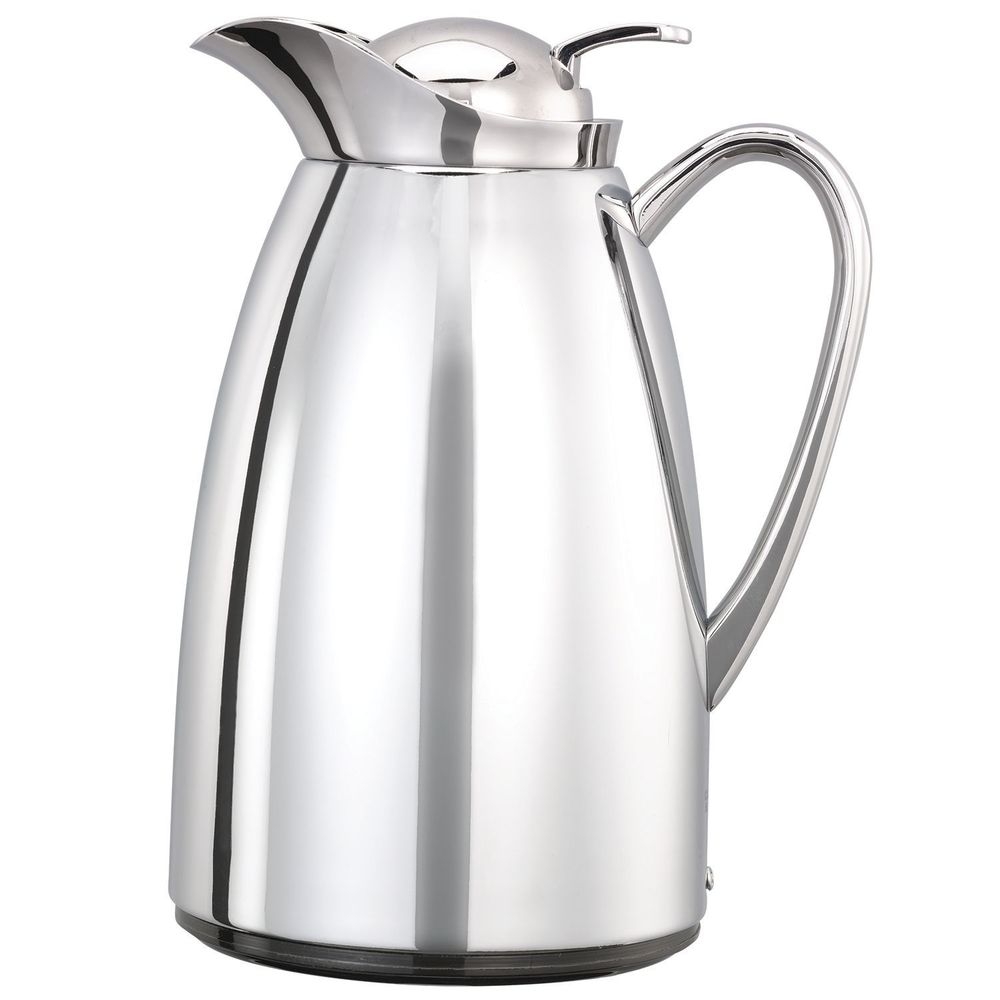Service Ideas Classy Polished Finish Glass Vacuum Insulated Carafe with Push Button, 0.6 Liter Capacity -- 6 per case