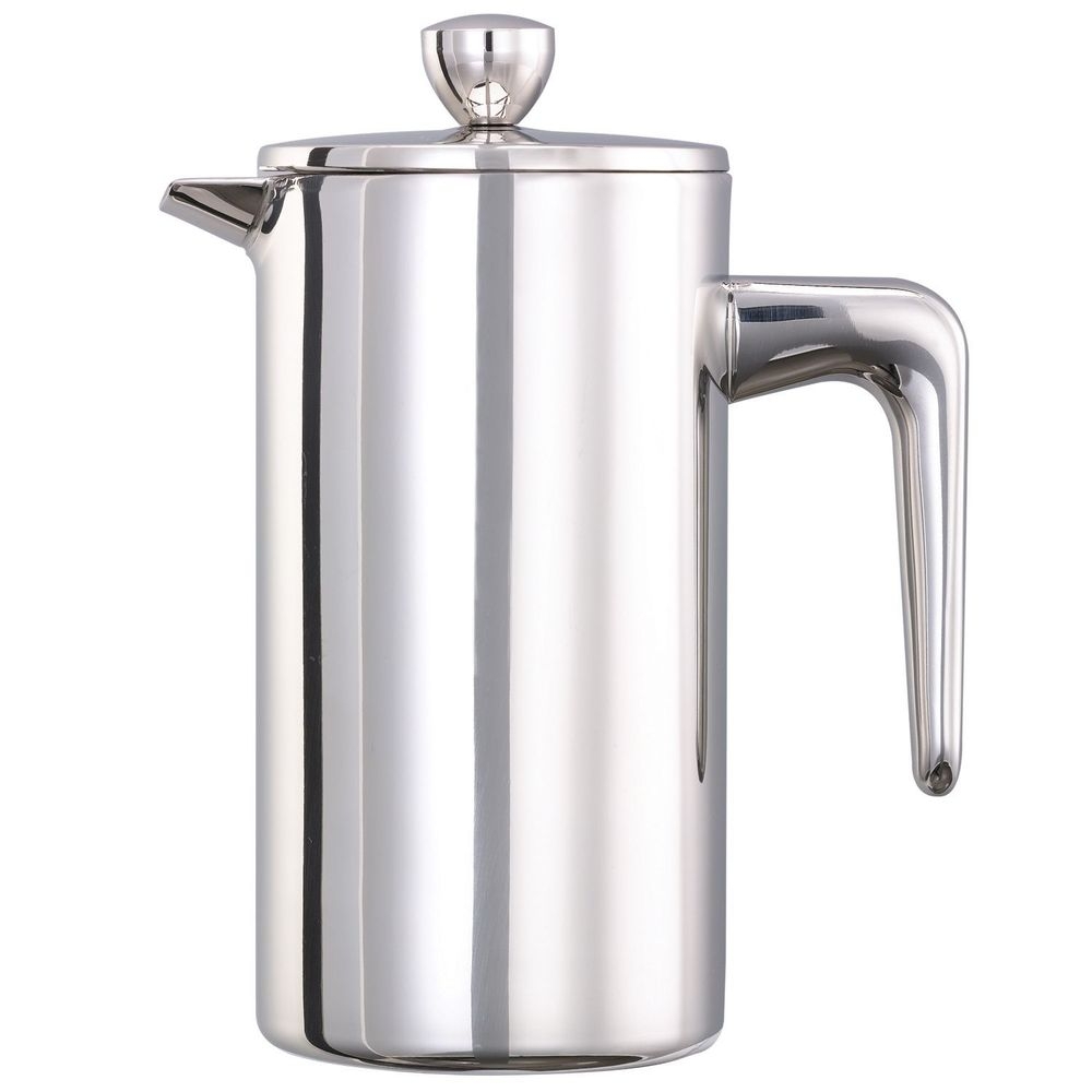 Service Ideas Stainless Steel Polished Finish Double Wall French Coffee Press, 0.35 Liter Capacity -- 12 per case