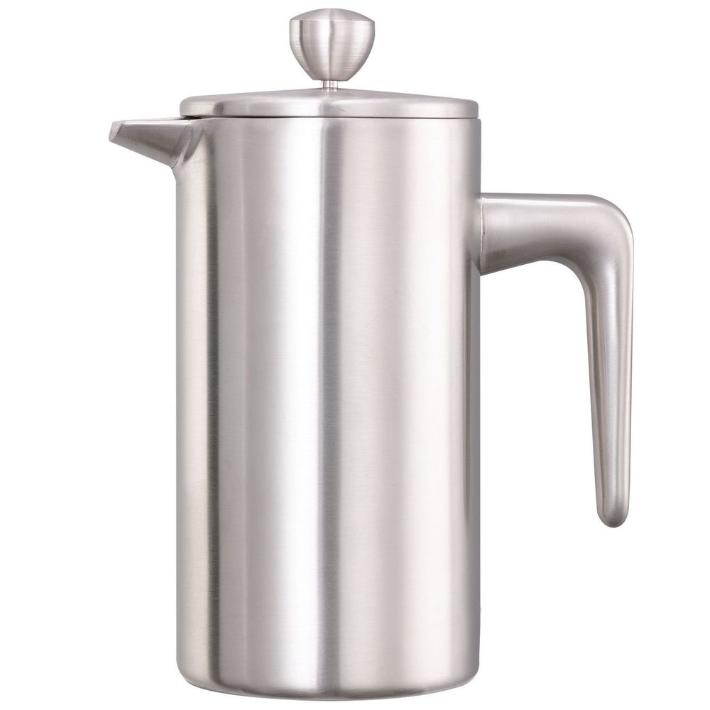 Service Ideas Stainless Steel Brushed Finish Double Wall French Coffee Press, 0.35 Liter Capacity -- 12 per case