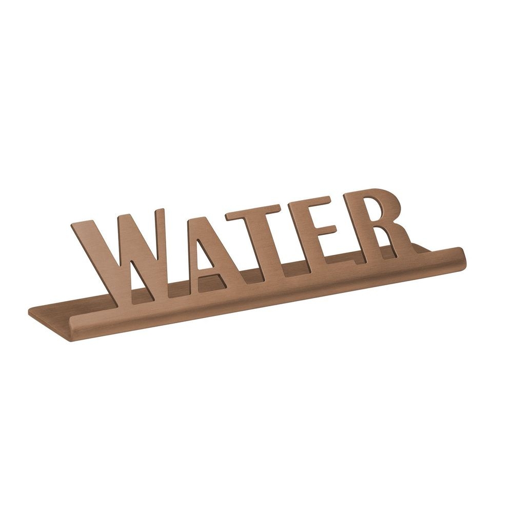 Service Ideas Stainless Steel Rose Gold Finish Water Laser Cut ID Tabletop Sign, 1 inch Width x 1 inch Height