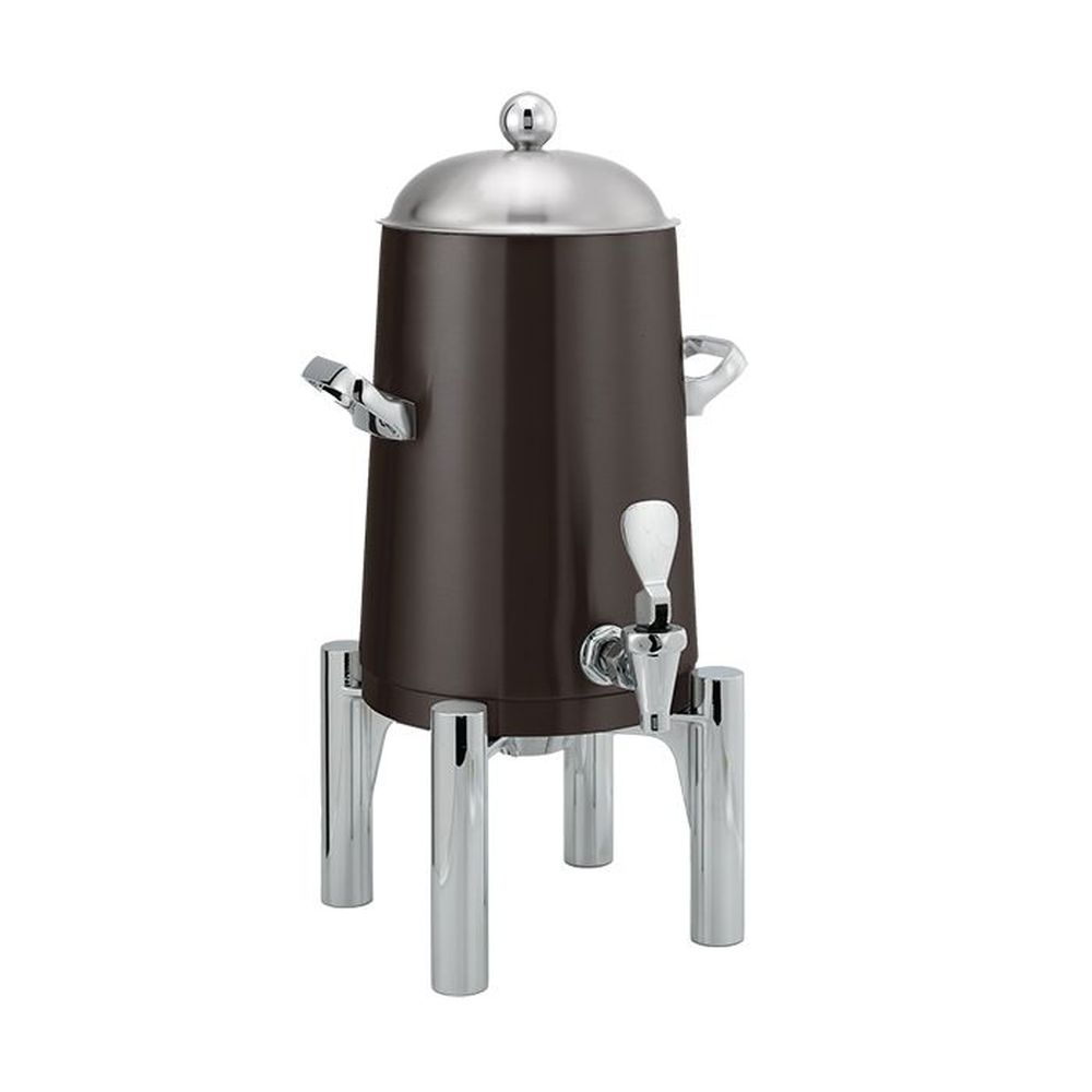 Service Ideas Flame Free Thermo Urn Metallic Elements Black Onyx Round Stainless Vacuum Insulated Urn, 1.5 Gallon Capacity