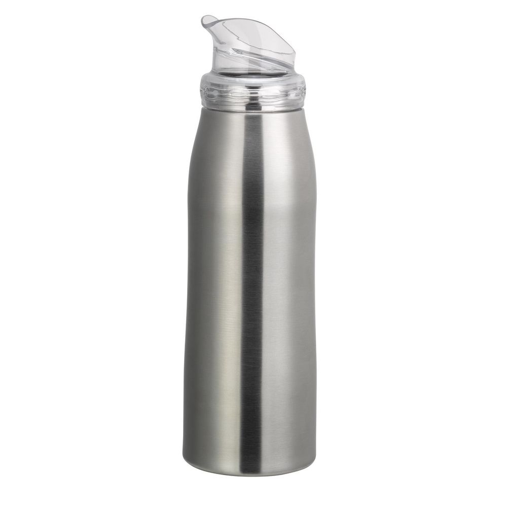 Service Ideas VersaVac Brushed Stainless Finish Vacuum Insulated Bottle with Small Lid, 1 Liter Capacity