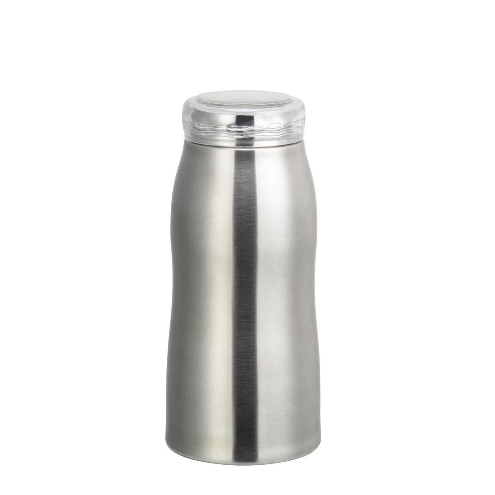 Service Ideas VersaVac Brushed Stainless Finish Vacuum Insulated Bottle with Twist Lid, 0.7 Liter Capacity