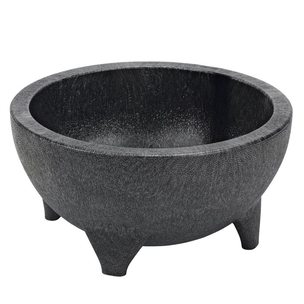 Service Ideas Fiesta Solutions Black Molcajete Bowl, 56 Ounce Capacity -- 12 per case