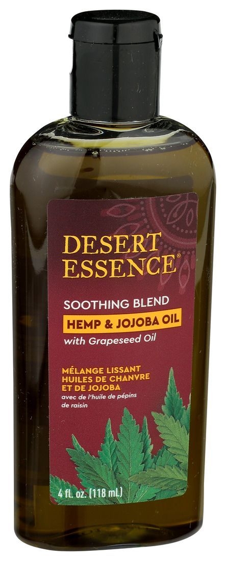 Desert Essence Soothing Blend Jojoba and Hemp Oil, 4 Fluid Ounce