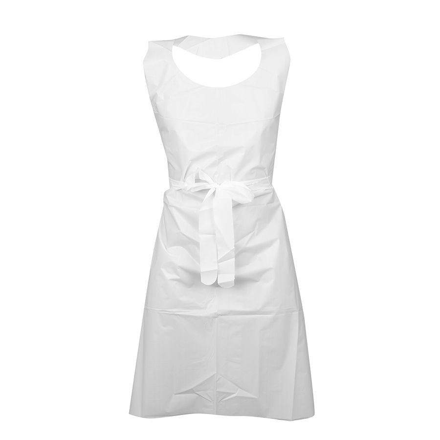 Bunzl Prime Source 2 Mil Embossed Finish White Polyethylene Aprons, 28 x 46 inch -- 100 per case