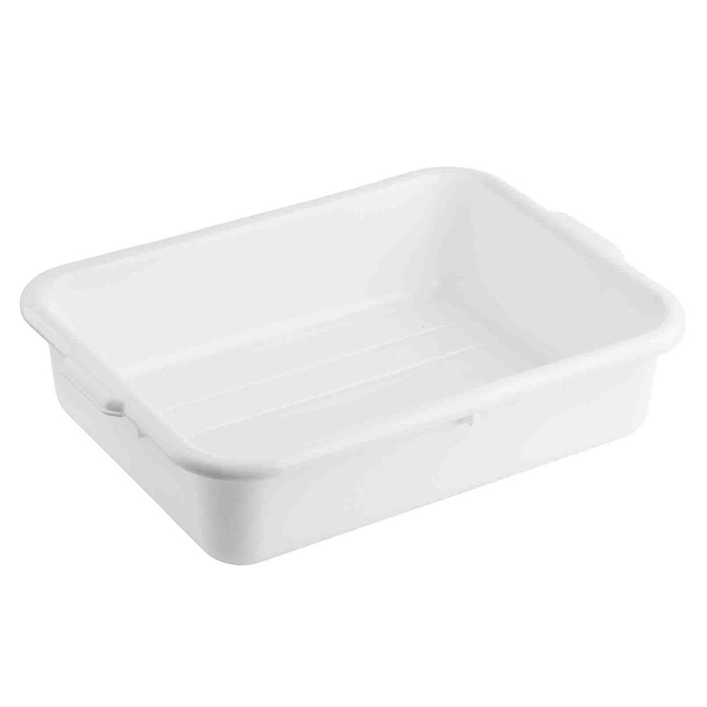 Tablecraft High Density Polyethylene White Palletized Tote Box, 5 inch -- 240 per case