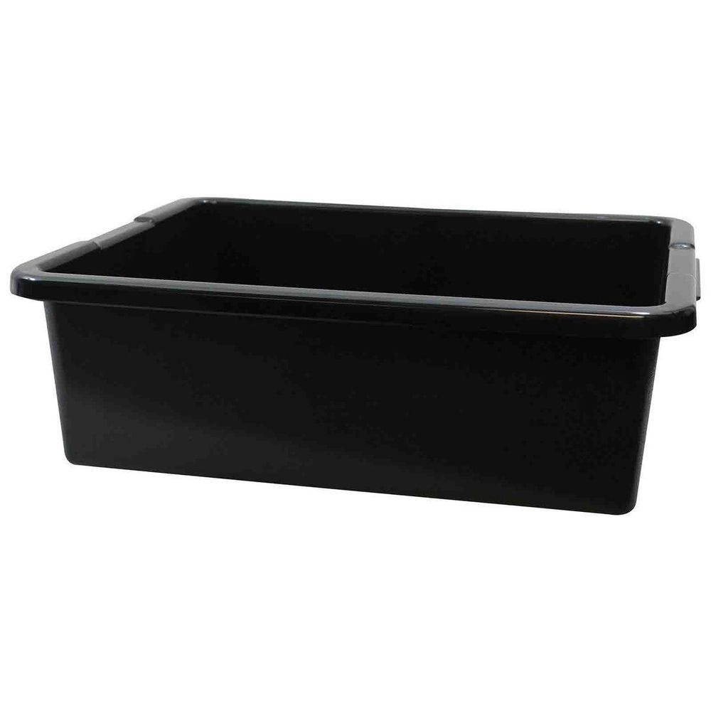 Tablecraft Polyethylene Black Heavy Duty Tote Box, 21 x 17 x 7 inch -- 6 per case