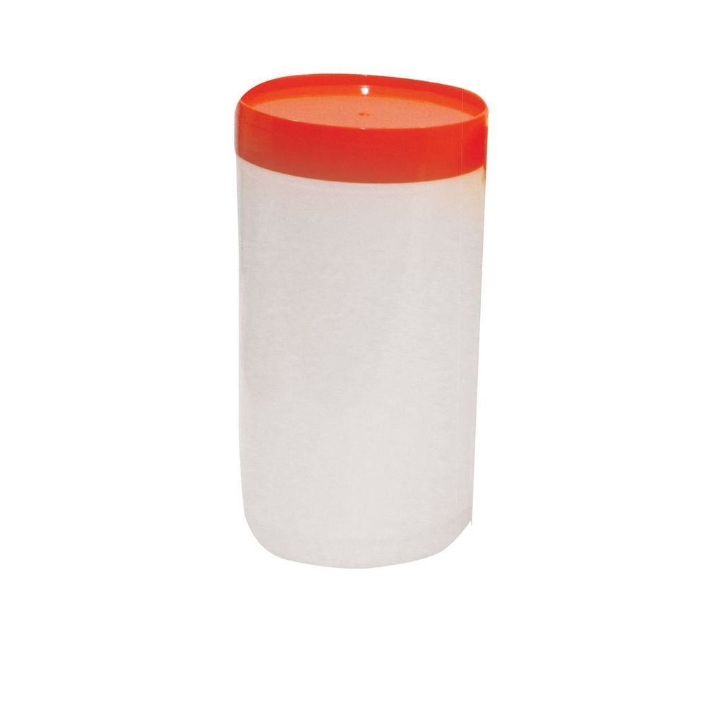 Tablecraft PourMaster High Density Polyethylene Orange 1 Quart Backup Mix Bottle, 3.625 x 3.625 x 6.75 inch -- 12 per case