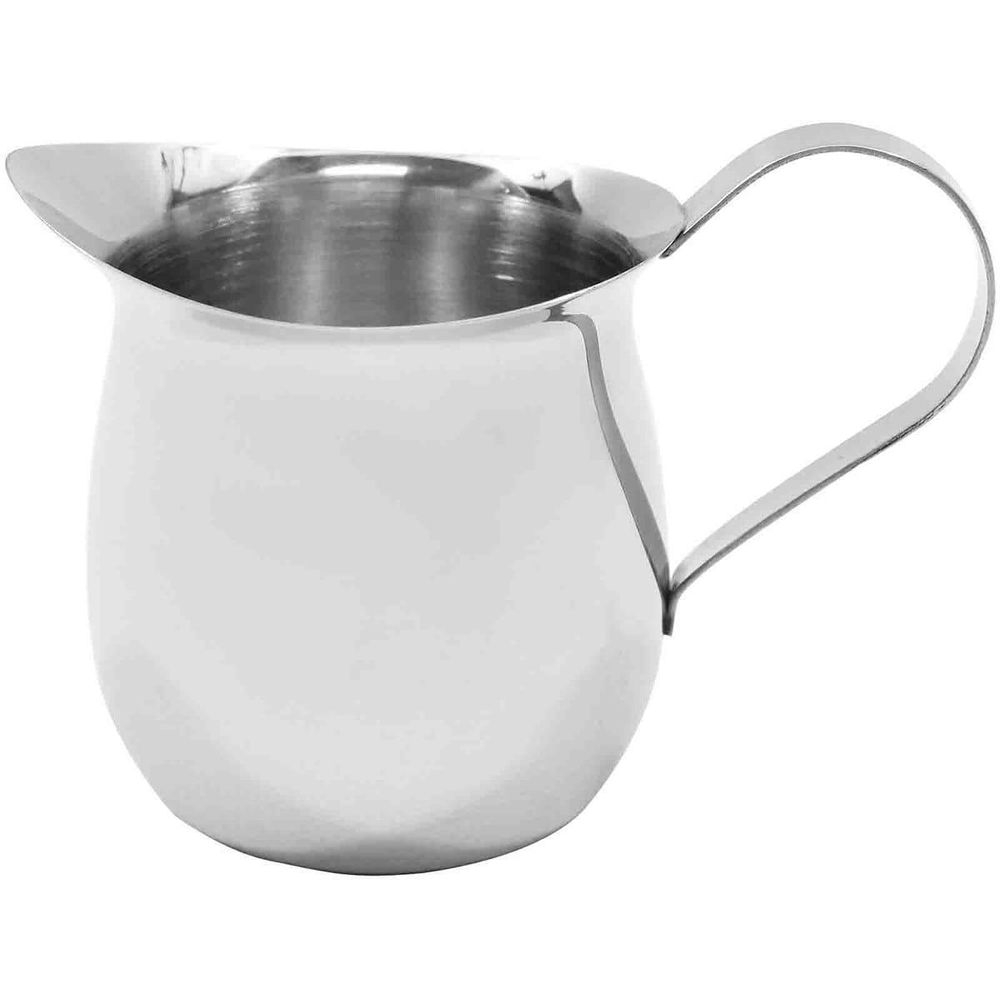 Tablecraft Stainless Steel Mirror Finish Bell Creamer, 8 Ounce Capacity