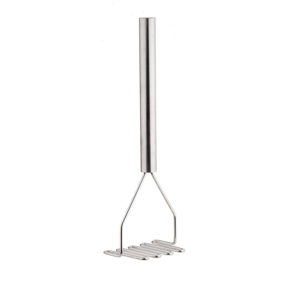 Tablecraft Stainless Steel Square Face Potato Masher, 5.875 x 4 x 18.25 inch