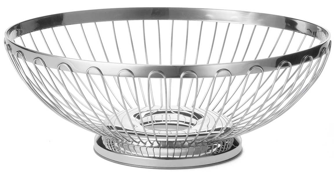Tablecraft Regent 18-8 Stainless Steel Oval Basket, 11 x 8.25 x 3.75 inch