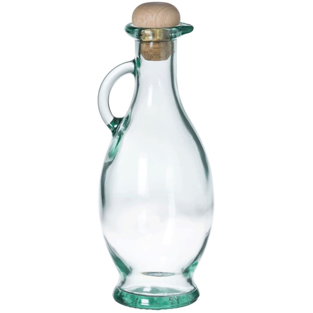 Tablecraft Tuscany Glass Olive Oil Bottle with Cork Stopper, 8 Ounce Capacity -- 12 per case