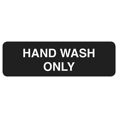 Tablecraft Hand Wash Only Sign, 3 x 9 inch.