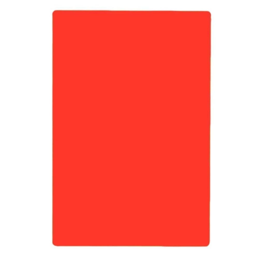 Tablecraft Red Polyethylene Rectangular Cutting Board, 18 x 12 x 0.5 inch