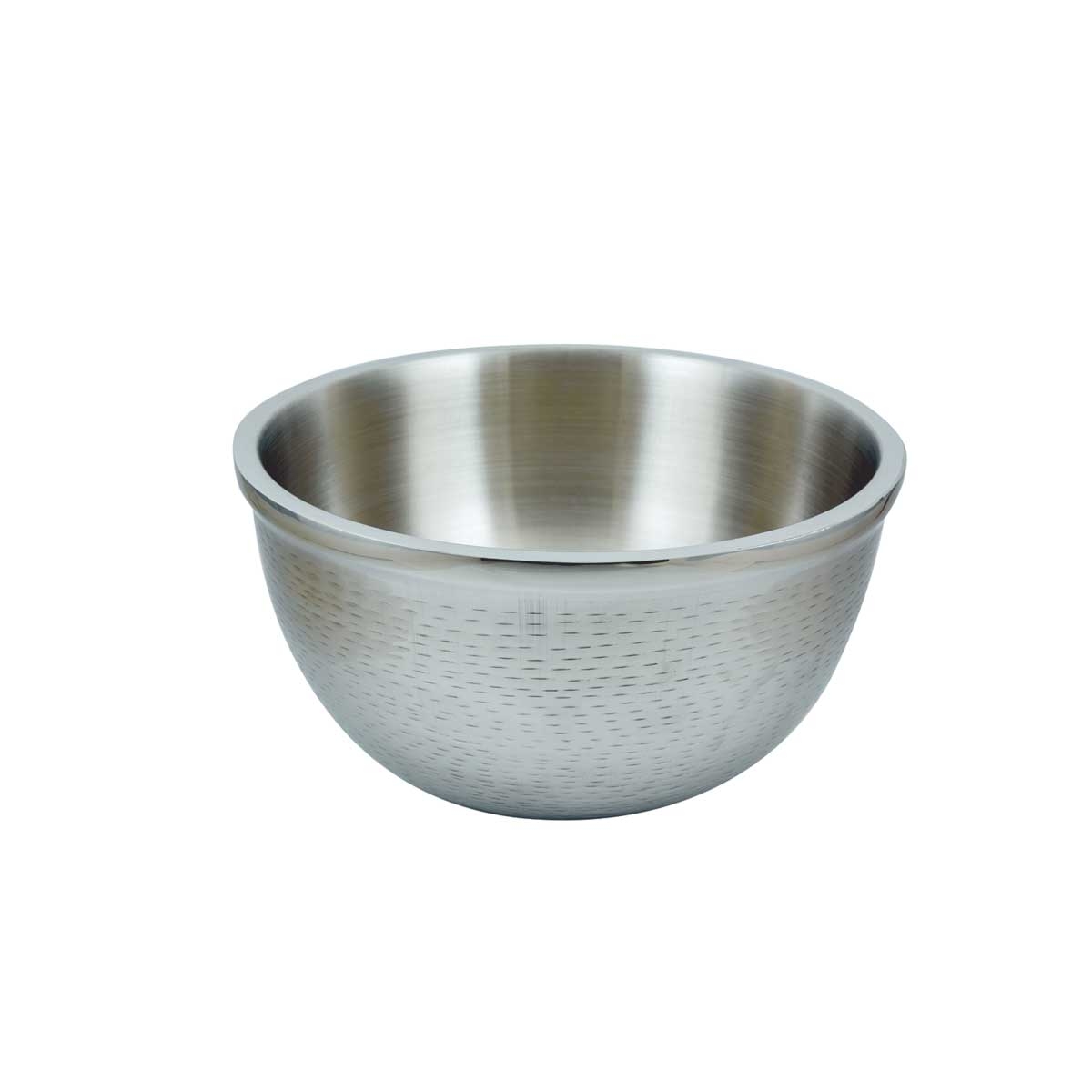 Tablecraft Remington Collection Stainless Steel Rice Pattern Round Double Wall Bowl, 12.625 x 12.625 x 7 inch