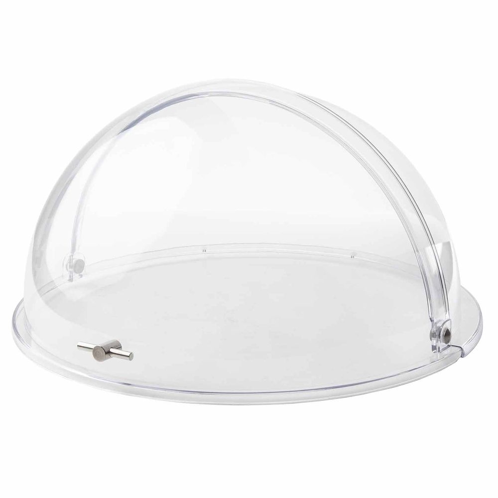 Tablecraft Polycarbonate Round Roll Top Display Cover for Cold Server, 19 x 19 x 10 inch